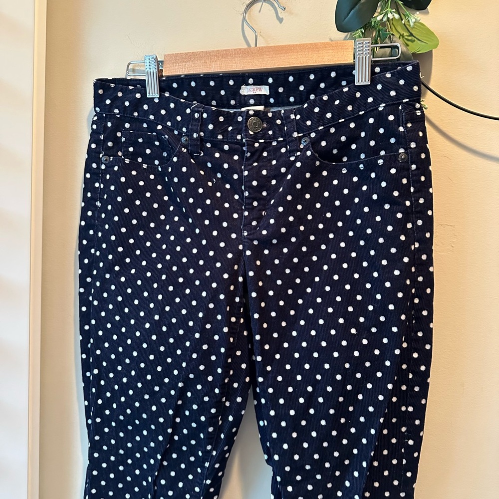J. Crew Navy and White Polka Dot Pants - Picture 3 of 9